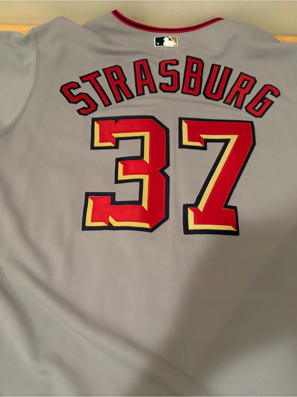 Vintage Washington Nationals Stephen Strasburg Size 48 Majestic Jersey Gray MLB - Picture 4 of 5